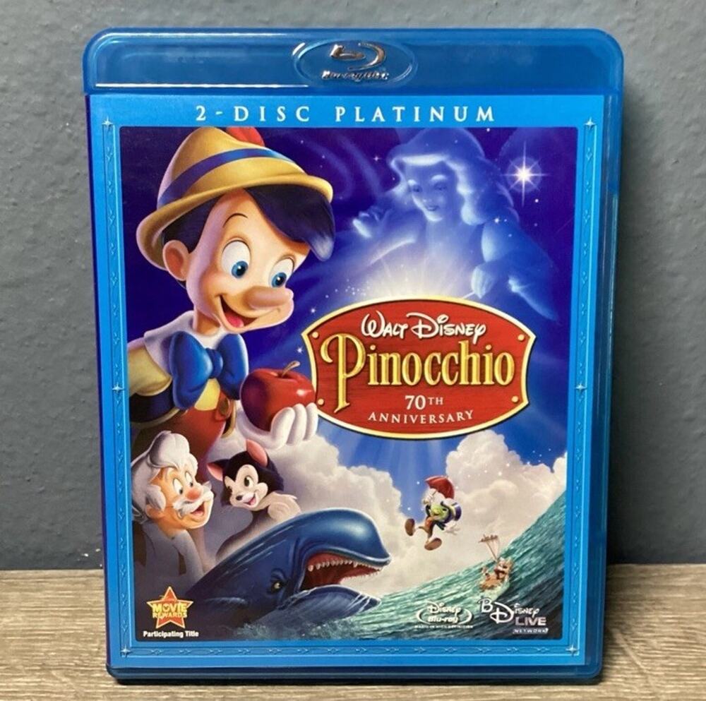 Disney Pinocchio 70th Anniversary Platinum Blu-Ray + DVD Slipcover